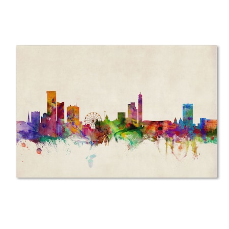Michael Tompsett 'Birmingham England Skyline II' Canvas Art,22x32